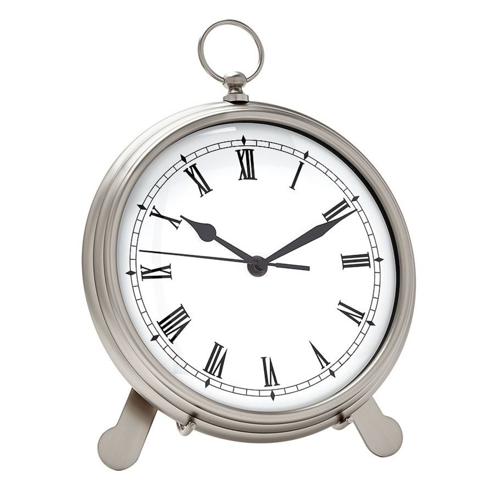 Pottery Barn Large Pocket Watch Clock Pewter